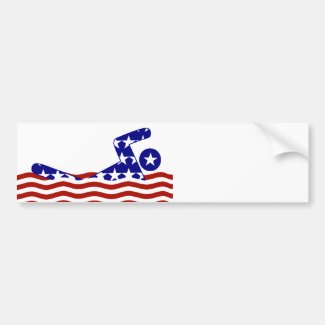 All-American Swimmer Bumper Sticker