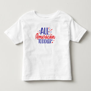 All American Toddler 4th July T-Shirt for Kids