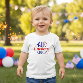 All American Toddler 4th July T-Shirt for Kids