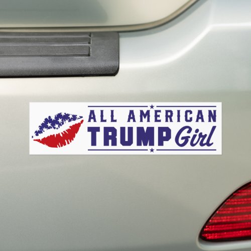 All_American Trump Girl Women For Trump 2024 Bumper Sticker