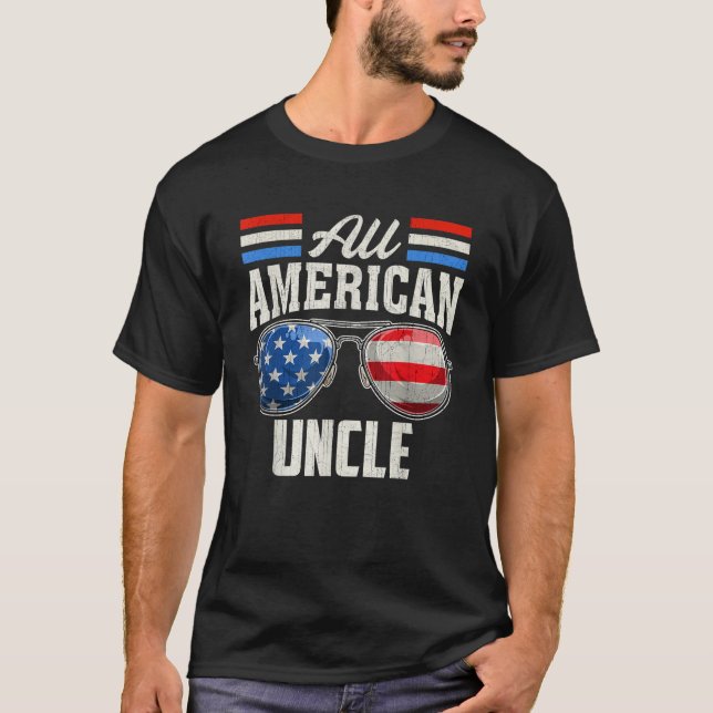 All American Uncle 4th Of July Family Matching Sun T-Shirt (Front)