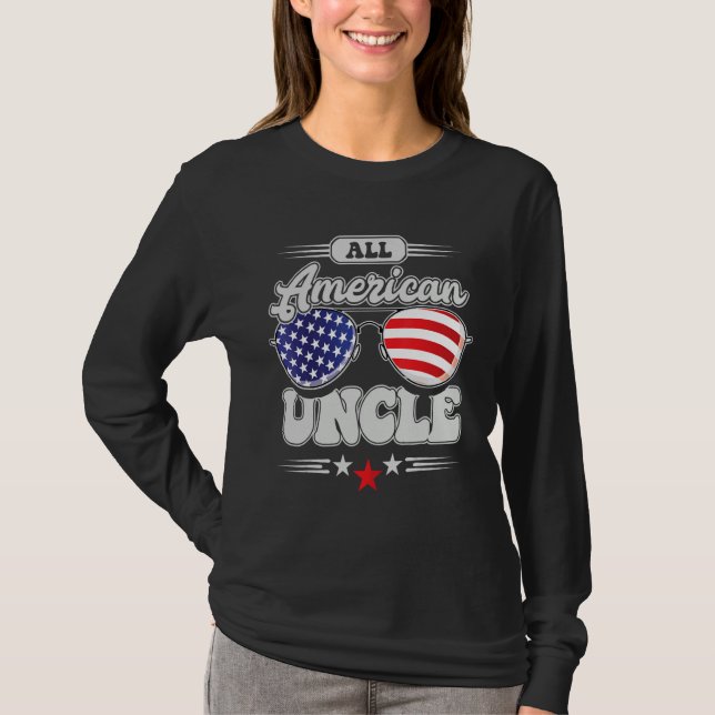 All American Uncle 4th Of July Family Matching T-Shirt (Front)