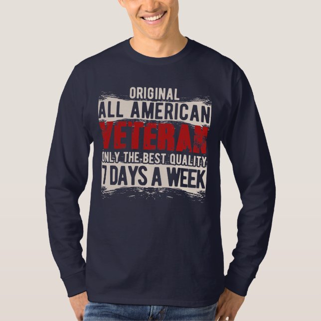All American Veteran Mens Long Sleeve T-Shirt (Front)