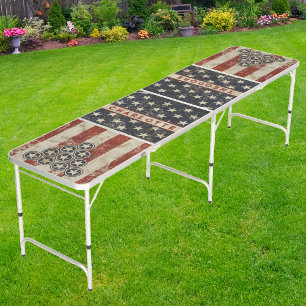 All American Vintage Names Beer Pong Table