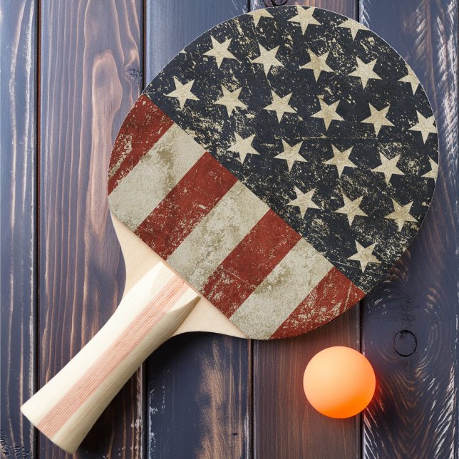 All American Vintage Stars & Stripes  Ping Pong Paddle (Creator Uploaded)