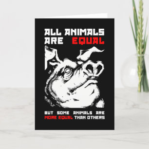 All animals are equal 1 letterpress thank you card