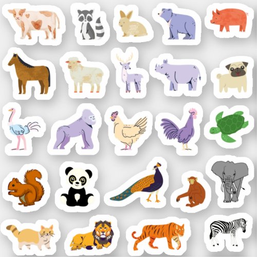 All Animals Sticker Pack for kids 