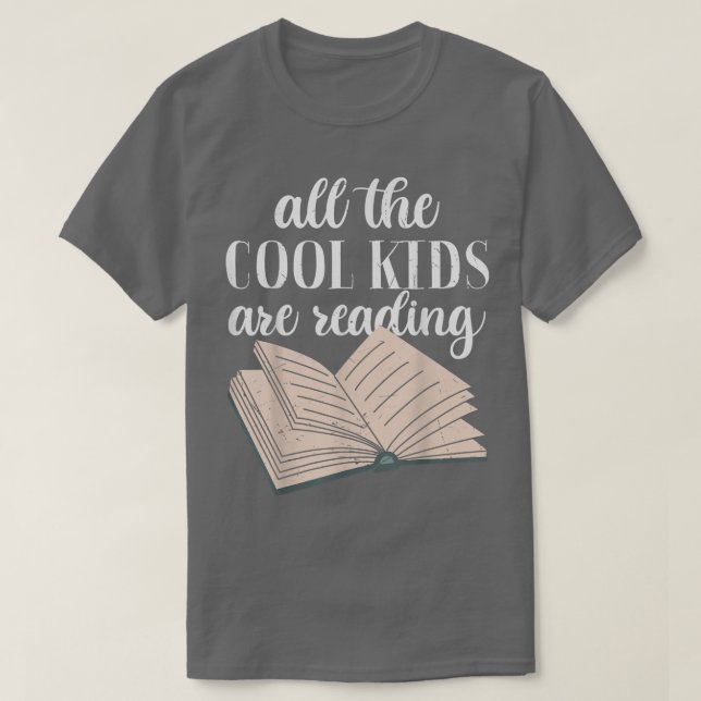 All are Reading Books Lovers Readers Teachers Grap T-Shirt (Design Front)