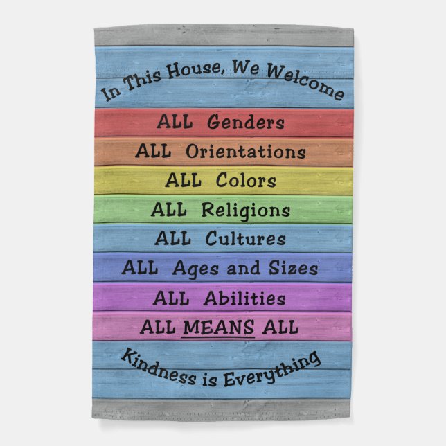 All are Welcome Garden Flag (Front)
