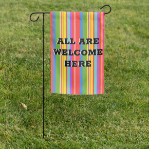 All are Welcome Here Garden Flag