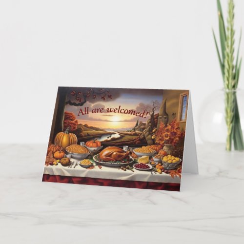 All Are Welcomed Thanksgiving Day Card
