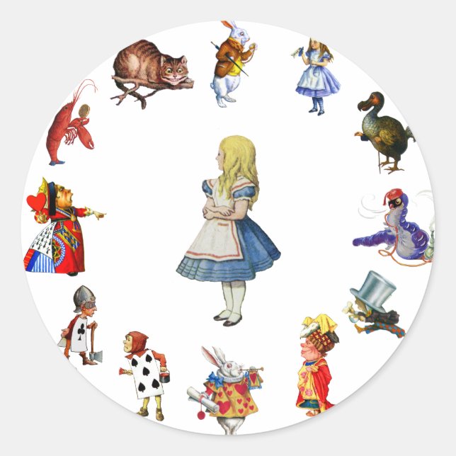 ALL AROUND ALICE CLASSIC ROUND STICKER (Front)