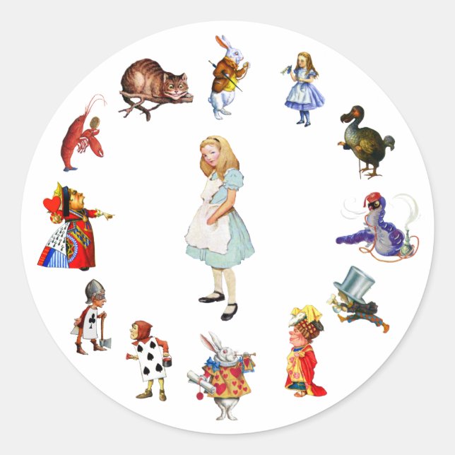 ALL AROUND ALICE CLASSIC ROUND STICKER (Front)