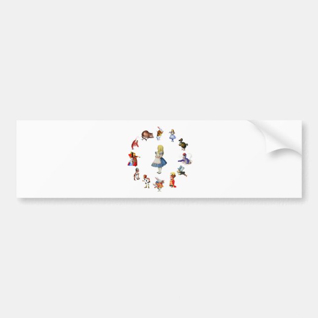 ALL AROUND ALICE IN WONDERLAND BUMPER STICKER (Front)