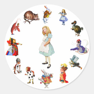 ALL AROUND ALICE IN WONDERLAND CLASSIC ROUND STICKER
