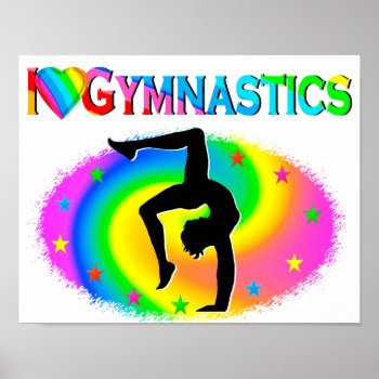 All Around Gymnastics Champion Poster by MySportsStar at Zazzle