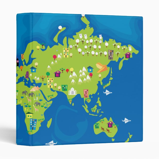 All Around the World 3 Ring Binder (Front/Spine)