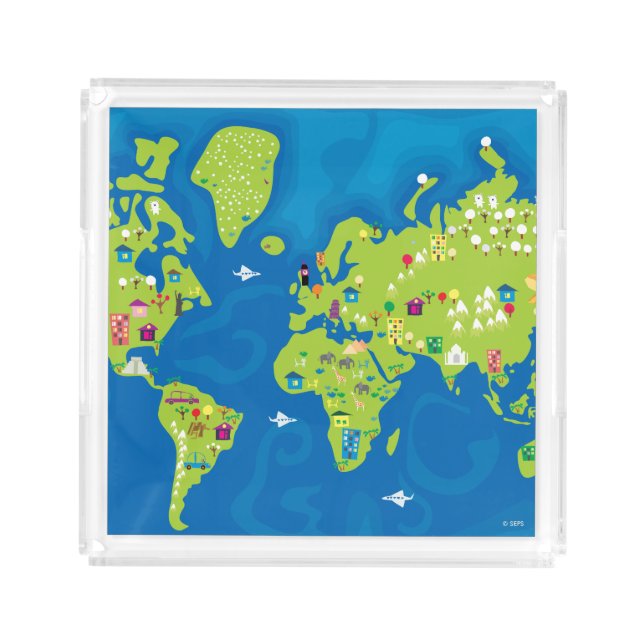 All Around the World Acrylic Tray (Front)