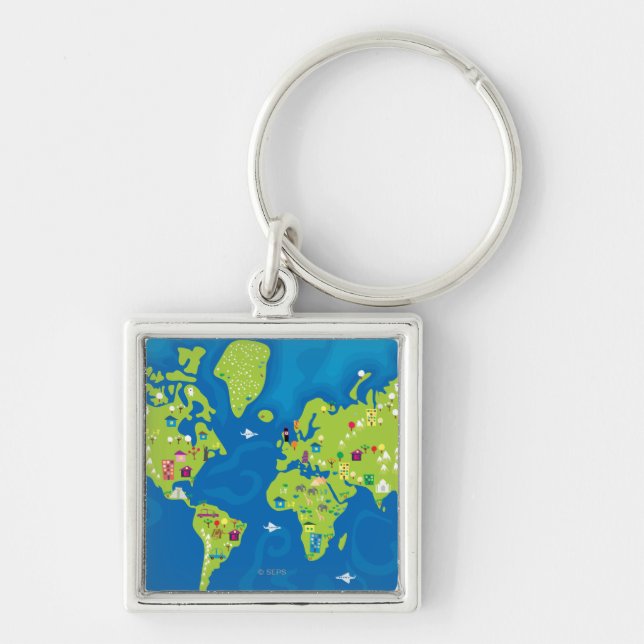 All Around the World Keychain (Front)