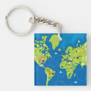 All Around the World Keychain