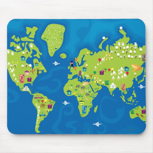 All Around the World Mouse Pad (Front)