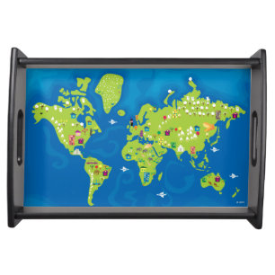 All Around the World Serving Tray