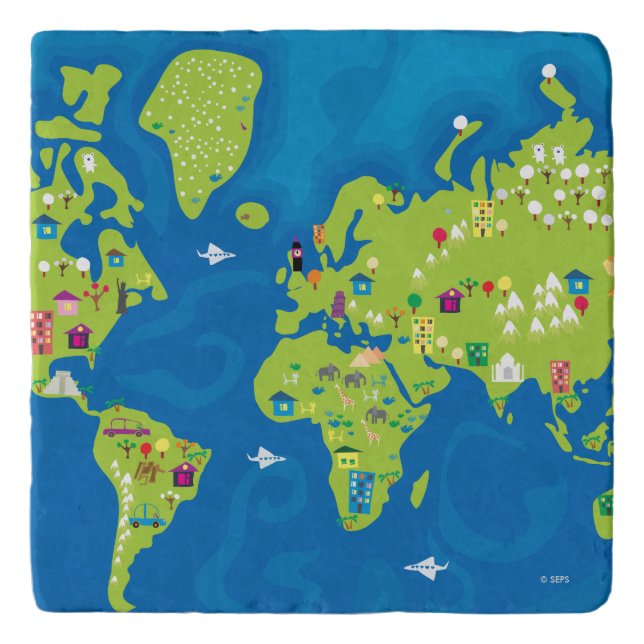 All Around the World Trivet (Front)