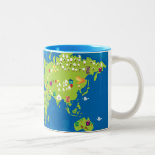All Around the World Two-Tone Coffee Mug