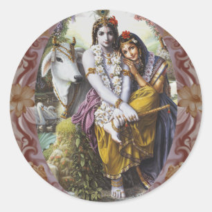 All-Attractive Couple Classic Round Sticker