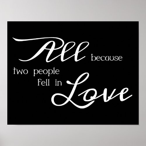 All Because Two People Fell In Love Poster