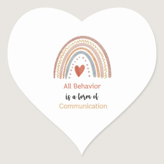 All Behavior Form of Communication Autism Special Heart Sticker