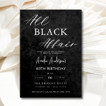 All Black Affair 40th Birthday Party Elegant Invitation<br><div class="desc">Celebrate in style with this All Black Affair Birthday Party Modern Elegant Invitation, the perfect way to announce an unforgettable evening. This sleek and sophisticated design features a striking black background with minimalistic accents for a touch of class. Customize it with your event details to set the tone for your...</div>