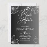 All Black Affair” Birthday Party! Loved the way this came out! 🖤🖤🖤, all black party theme