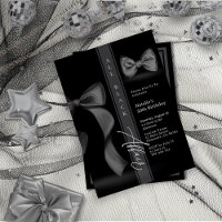 All Black Attire Coquette Bow Tie Formal Affair