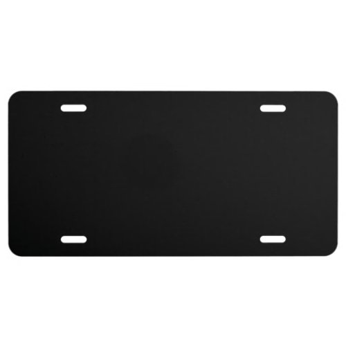 All Black Background License Plate
