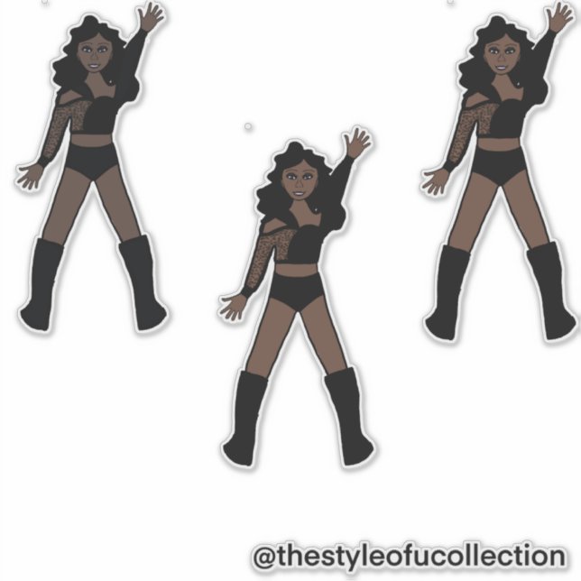 All Black Dancer #1 Sticker (Front)