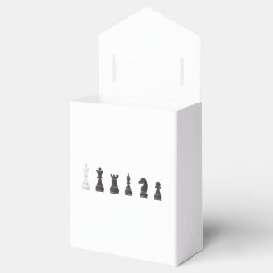 All black one white, chess pieces favor boxes