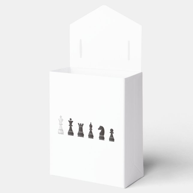 All black one white, chess pieces favor boxes (Opened)