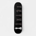 All Black One White, Chess Pieces Skateboard Deck at Zazzle