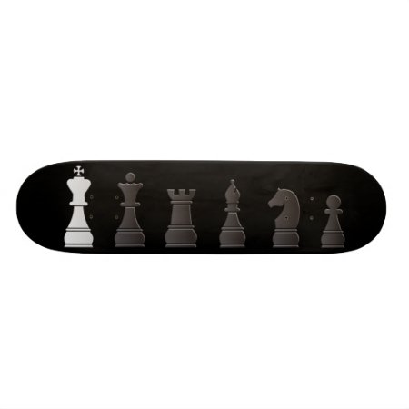 All Black One White, Chess Pieces Skateboard Deck