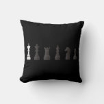 All Black One White, Chess Pieces Throw Pillow at Zazzle