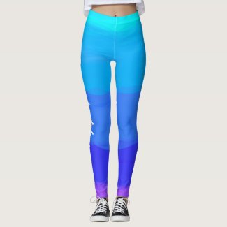 All Blue colors pattern customizable leggings