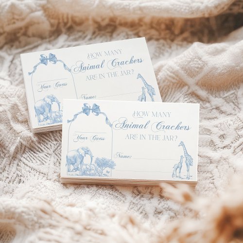 All Blue Toile Safari Animal Baby Boy Shower