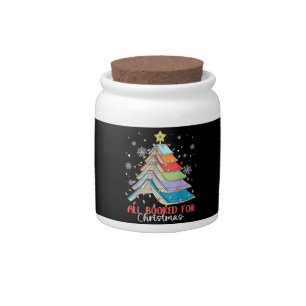 All Booked For Christmas Book Christmas Tree Light Candy Jar