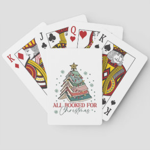All Booked For Christmas Book Lover Christmas Xmas Poker Cards