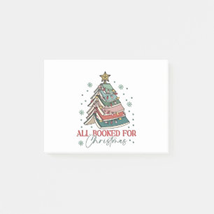 All Booked For Christmas Book Lover Christmas Xmas Post-it Notes