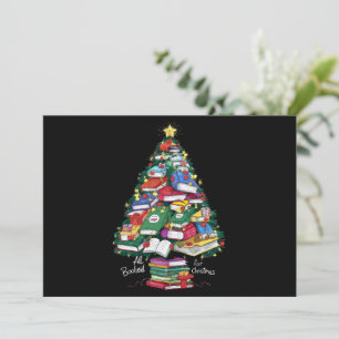All Booked For Christmas Book Xmas Gift Librarian Holiday Card