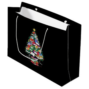 All Booked For Christmas Book Xmas Gift Librarian Large Gift Bag