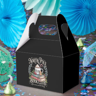 All Booked for Christmas Coquette Xmas Book Club Favor Boxes