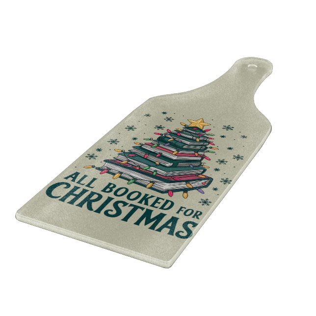 All Booked For Christmas Gift for Librarian Lover Cutting Board (Corner)